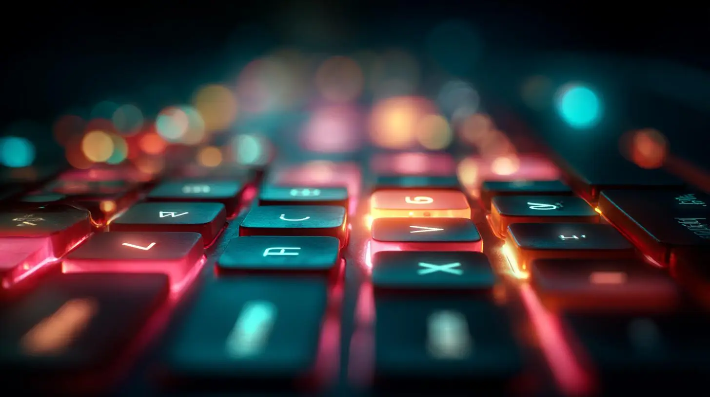 Leuchtende Tastatur mit Fokus auf digitale Kreativität – Google Perspective Update 2025 Symbolbild.