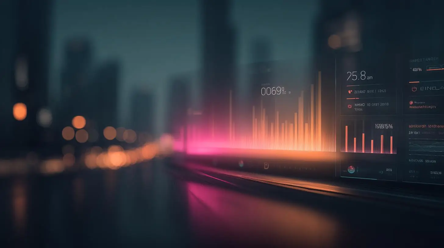 Informationsarchitektur 2026 futuristisches Dashboard mit Datenvisualisierung