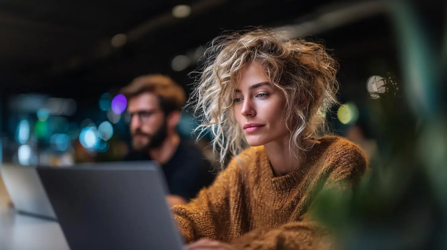 Linkbuilding-Strategien für Start-ups im Arbeitsalltag einer Gründerin am Laptop