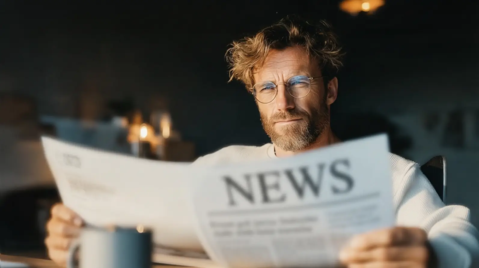 Social Media Trends und Algorithmen im Wandel, Marketingexperte liest Nachrichten und analysiert Entwicklungen für kontinuierliche Content Optimierung