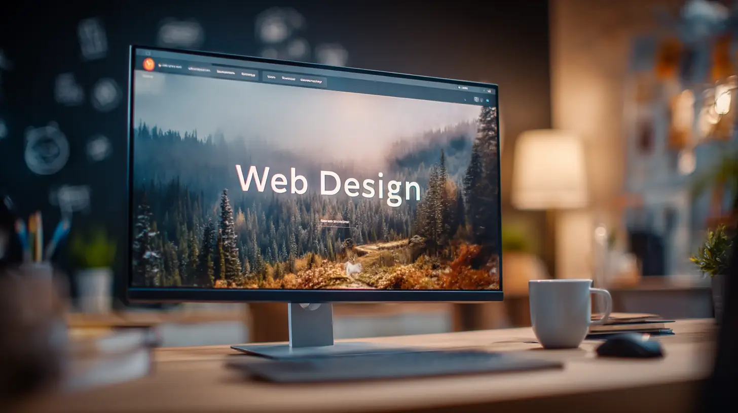 Website-Relaunch Go-Live mit neuem Webdesign auf großem Monitor im Büro
